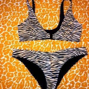 Kendall & Kylie Zebra Print Bikini
